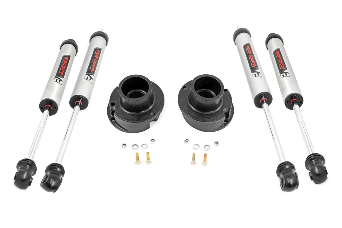Ram 2500 Suspension Lift Kit - Rough Country - RR Leaf 2.5 Inch Leveling Kit | V2 Shock Absorbers - '14-'23